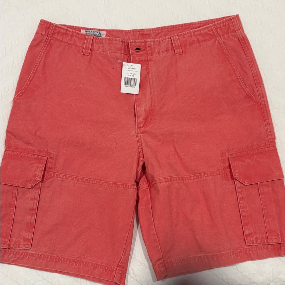 Murray’s Toggery Shop Men’s Cargo pocket Plain Shorts in Nantucket Red NWT